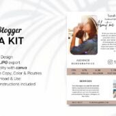 1 Page Media Kit Template for Influencers | Canva Template