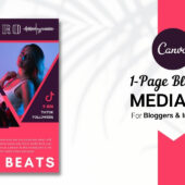 1 Page Media Kit Template |  Media Kit for Singer 009