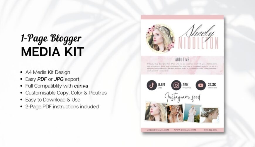 1 Page Media Kit Template 007